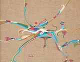 Alex Janvier, 100 Years Reenactment of Nozalazzy, 1978, acrylic on canvas