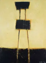 Danielle Lanteigne, Chaise au Plancher Noire, 2004, acrylic on canvas