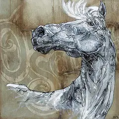 Sebatian Larochell, Cherokee, 2014, mixed media on canvas