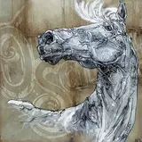 Sebatian Larochell, Cherokee, 2014, mixed media on canvas