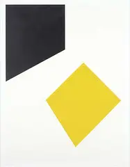 Guido Molinari, Untitled - Black and Yellow - Album Atelier Circulaire [GM-S-103-1-07] #13/18, 2001, colour lithograph on paper