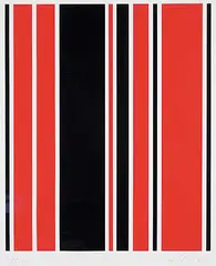 Guido Molinari, Untitled - Vertical Red and Black #18/24, 1967, colour silkscreen on paper