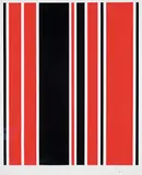 Guido Molinari, Untitled - Vertical Red and Black #18/24, 1967, colour silkscreen on paper