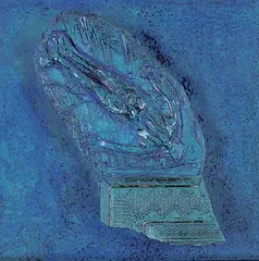 Raymond Arnatt, Falling Man, 1995, mixed media on plaque