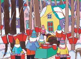 Terry Ananny, Collecting the Sap, acrylic on canvas