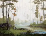 Roger D. Arndt, Being There, 1983, oil on wood board