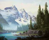 Roger D. Arndt, Summer at Morraine, 1984, oil on wood board