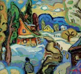 Pierre Bedard, La Ste. Paix, acrylic on wood board
