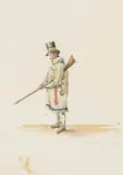 James Pattison Cockburn, Francois Xavier, watercolour and graphite on paper