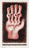 Sorel Etrog, Untitled - Chainlink Fingers, colour silkscreen on paper