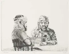 Ivan Eyre, Persona #6/75, etching on paper