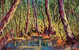 Zelda Faye Nelson, Deep Woodland, oil on canvas