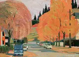 Gilbert A. Flodberg, Dead End [9A St. NW], oil on wood board