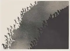 Juan Genovés, Untitled - Breaking Away #32/92, 1971, etching on paper