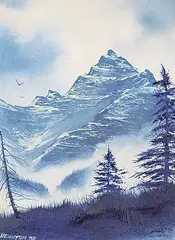 Brent Heighton, Untitled - Mount Sir Donald, 1979, acrylic on canvas