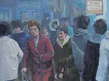 Keith Holmes, Calgary Crosswalk in Blue, 1979, acrylic on canvas