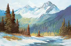 John R. Jackson, Untitled - Spring Thaw, 1978, oil on canvas board