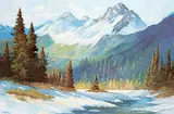 John R. Jackson, Untitled - Spring Thaw, 1978, oil on canvas board