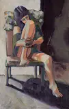 Douglas Jamha, Untitled - To Francoise, 1988, oil on wood board