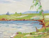 Lila Caroline McGillivray Knowles, A Country Pond, oil on paper board