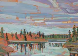 David John More, Evening Light, Nepisiguit River, N.B.