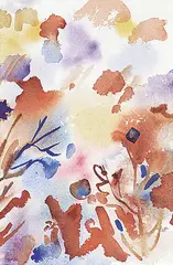 Janet Mitchell, Untitled - No Time for the Moment, watercolour on paper