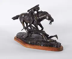 Harry O'Hanlon, Counting Coup #12/12, 1980, bronze sculpture