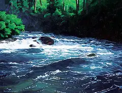 Ronald S. Parker, Brown's River, 1993, oil on wood board