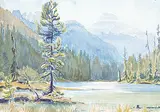 Altitude Lake by Margaret Shelton, 1972, watercolour on paper, sold Nov 2021