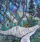 K. Neil Swanson, House on 2nd Street [Calgary], oil on wood board