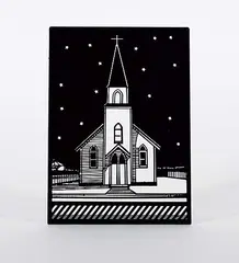 David Thauberger, Silent Night, 2008, laser-cut metal sculpture