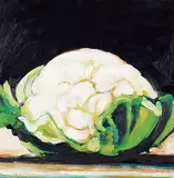 Les Thomas, Cauliflower [II], 1992, oil on wood board