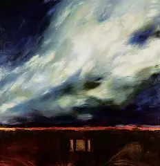 Carl White, Thrice the Tempest, 1994, oil on wood board
