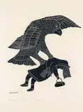 Patrick Akovak, The Big Bird #22/50, 1970, stonecut on paper