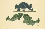 Peter Aliknak, Devil Fish #45/50, 1972, colour stonecut on paper