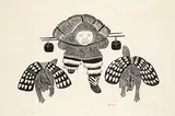 Peter Aliknak, Travelers #41/50, 1972, stonecut on paper