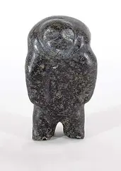Barnabus Arnasungaaq, Untitled - Figure/Mother, black stone carving