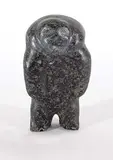 Barnabus Arnasungaaq, Untitled - Figure/Mother, black stone carving