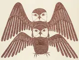 Kenojuak Ashevak, Untitled - Stacked Owls
