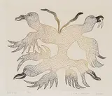 Kenojuak Ashevak, Dream Image #24/50, 1966, colour etching on paper
