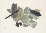Mayureak Ashoona, Fisherbirds #26/50, 1984, colour stonecut on paper