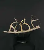 Goota Ashoona, Mythic Journey, 2013, bone and stone carving