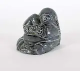 Adamie Inukpuk, Untitled - Mother Weaving, grey stone carving