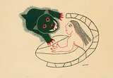 Helen Kalvak, Nightmare #36/50, 1972, colour stonecut on paper