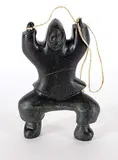 Noel Kinglis, Untitled - Hunter with Rope, black stone carving