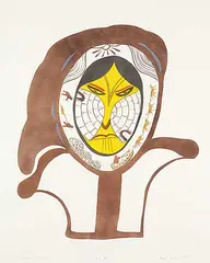 Agnes Nanogak, Landmark of the North #ProofIV, 1987, colour lithograph on paper