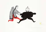 Jessie Oonark, Rivals from Two Tribes #24/50, 1972, colour stencil on paper