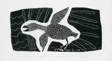 Josie Papialuk, A Bird Going up North in the Summer #7/45, 1976, relief print on paper