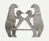 Kovinaktilliak Parr, Bear, Seal and Bird Images #45/50, 1976, etching on paper