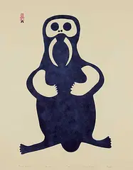 Pudlo Pudlat, Proud Walrus #26/40, 1963, stencil on paper